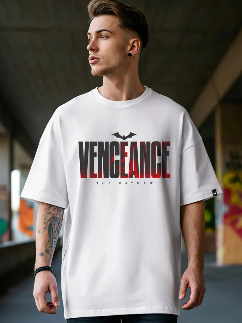 Premium Drop Shoulder T-shirt - Venceance - White