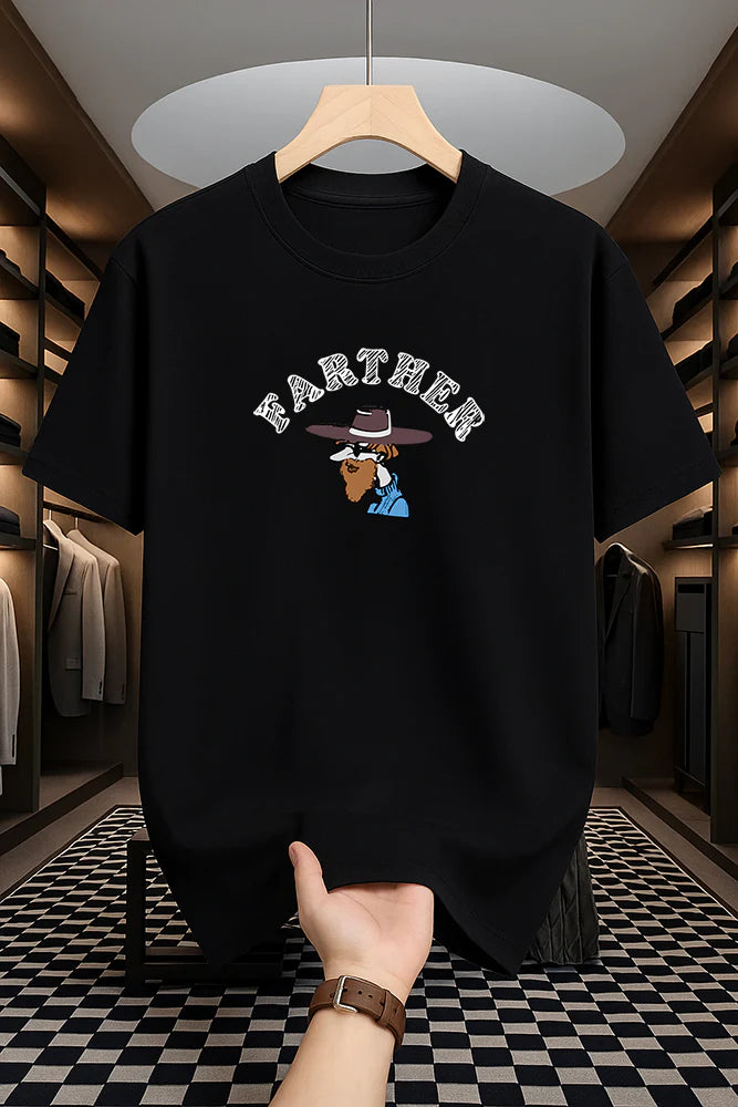 Premium Drop Shoulder T-shirt - Father - Black