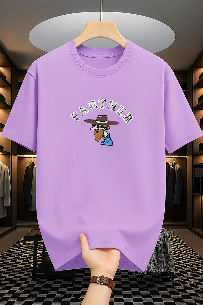 Premium Drop Shoulder T-shirt - Father - Lavender