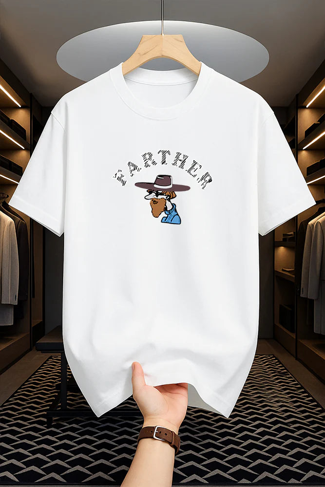 Premium Drop Shoulder T-shirt - Father - White