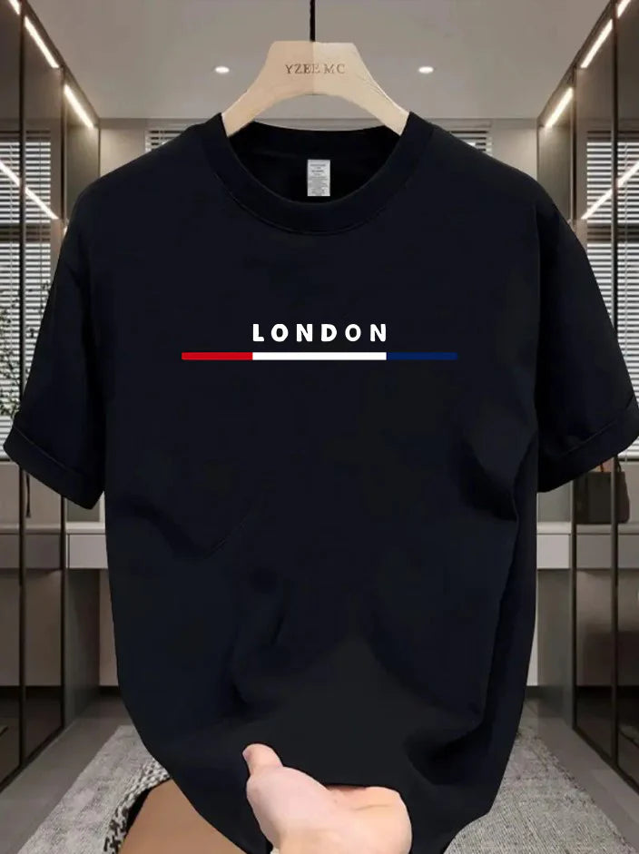 Premium Drop Shoulder T-shirt - London - Black