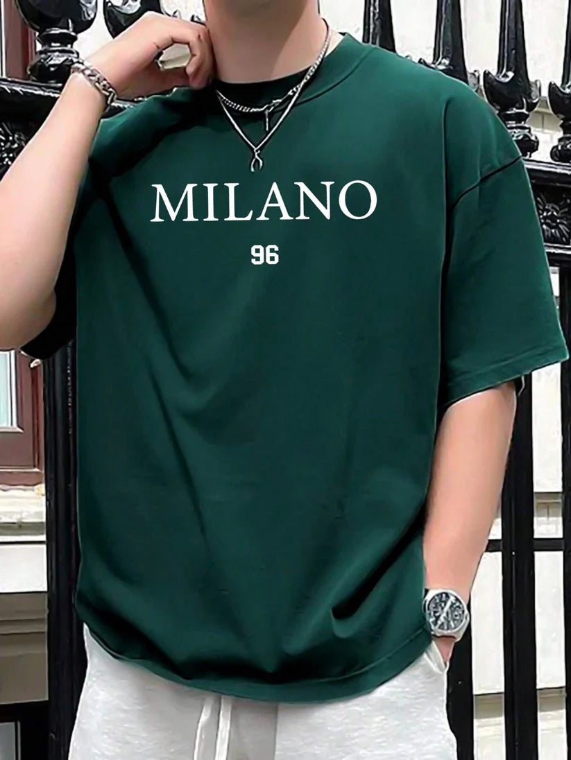 Premium Drop Shoulder T-shirt - Milano 96 - Green