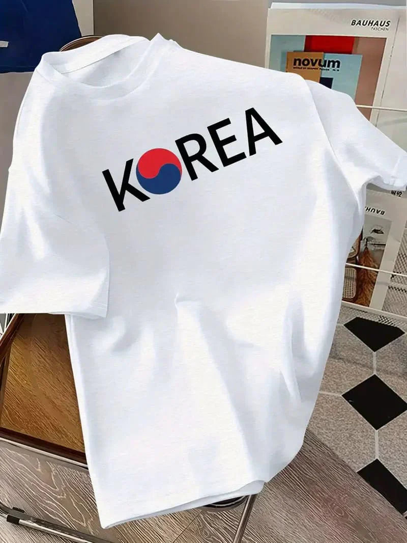 Premium Drop Shoulder T-shirt - Korea - White