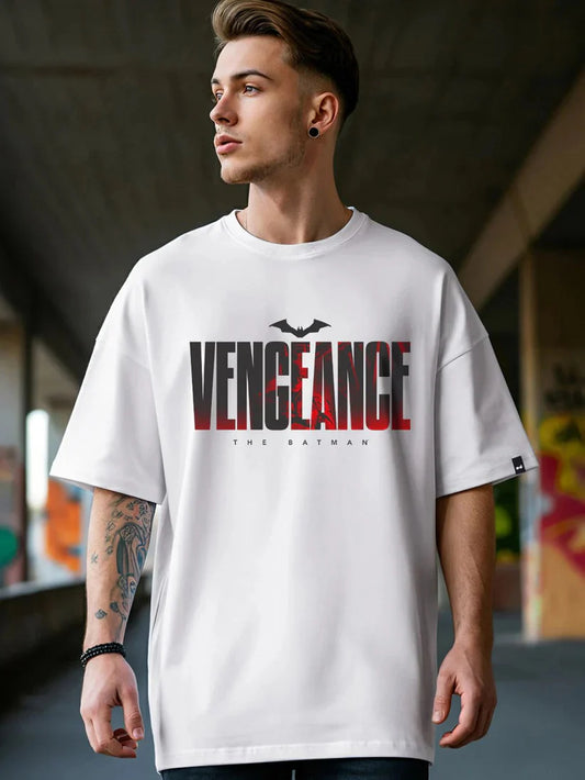 Premium Drop Shoulder T-shirt - Venceance - White