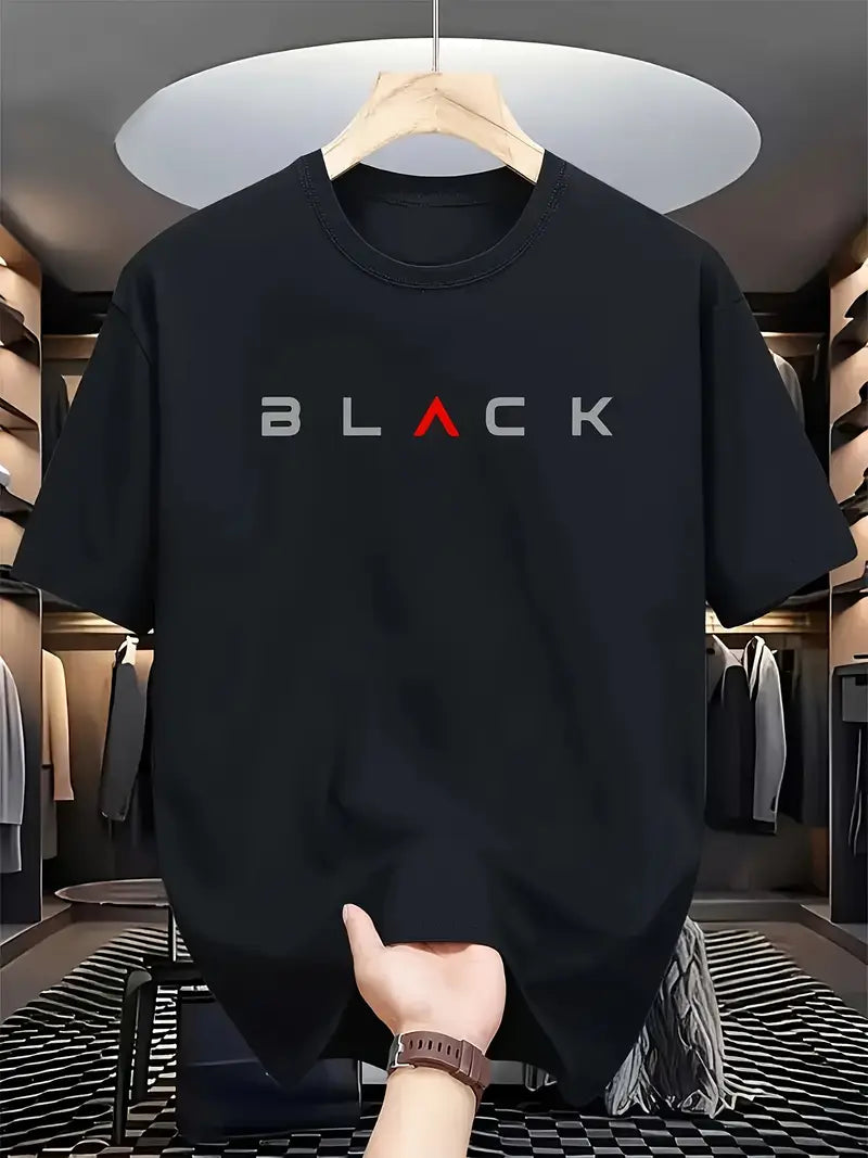 Premium Drop Shoulder T-shirt - Black Design