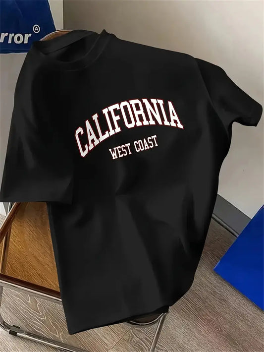 Premium Drop Shoulder T-shirt - California - Black
