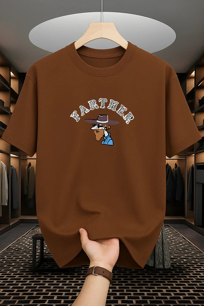 Premium Drop Shoulder T-shirt - Father - Coffee