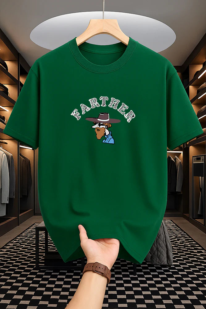 Premium Drop Shoulder T-shirt - Father - Green
