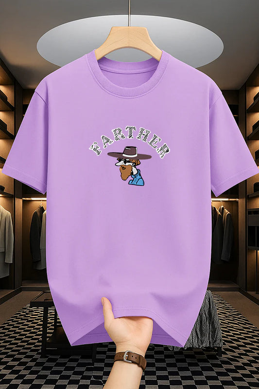 Premium Drop Shoulder T-shirt - Father - Lavender