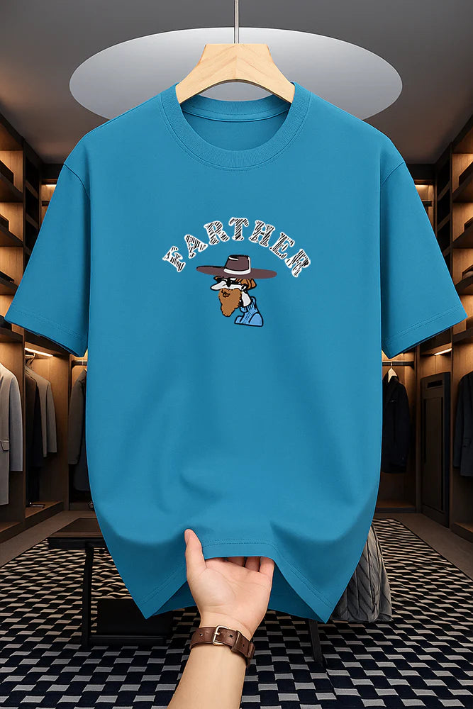 Premium Drop Shoulder T-shirt - Father - Petrol Blue