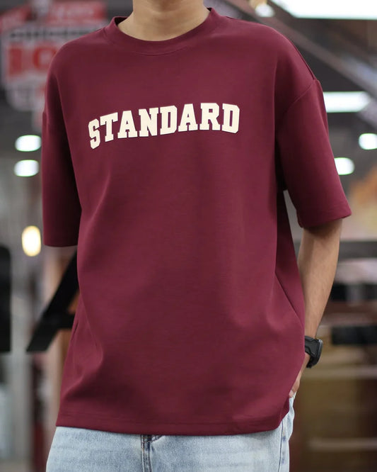 Premium Drop Shoulder T-shirt - Standard - Maroon