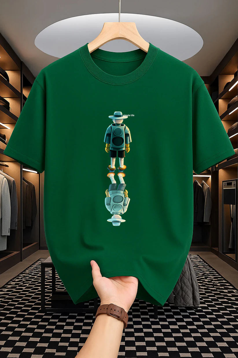 Premium Drop Shoulder T-shirt - Simple Life - Green