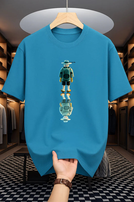 Premium Drop Shoulder T-shirt - Simple Life - Petrol Blue