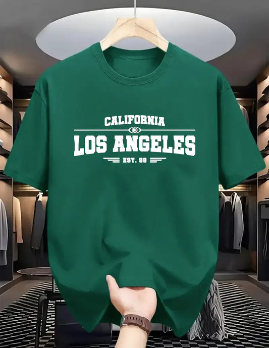Premium Drop Shoulder T-shirt - Los Angeles - Green