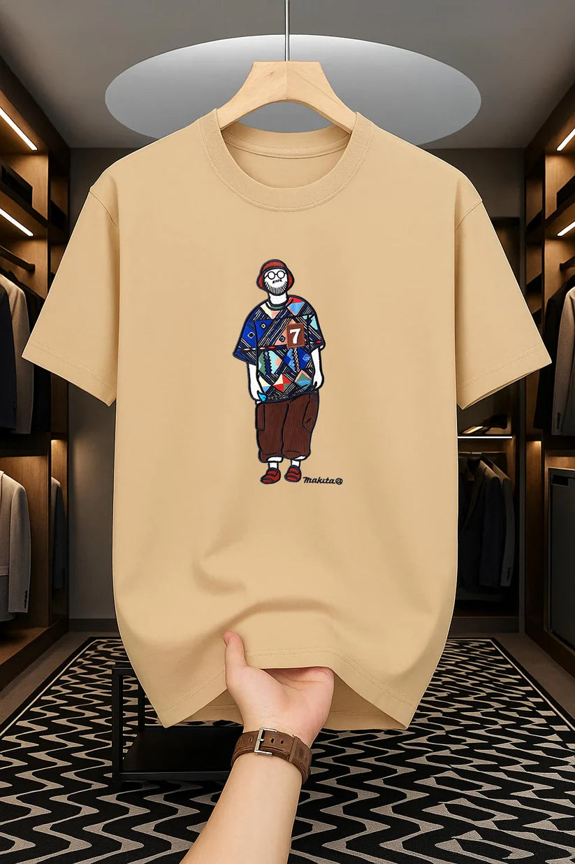 Premium Drop Shoulder T-shirt - Makuta - Beige