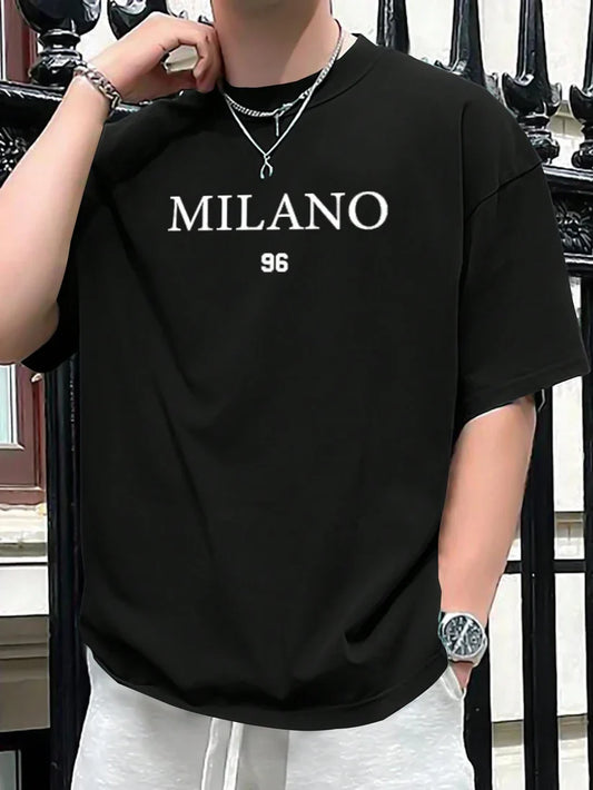 Premium Drop Shoulder T-shirt - Milano 96 - Black