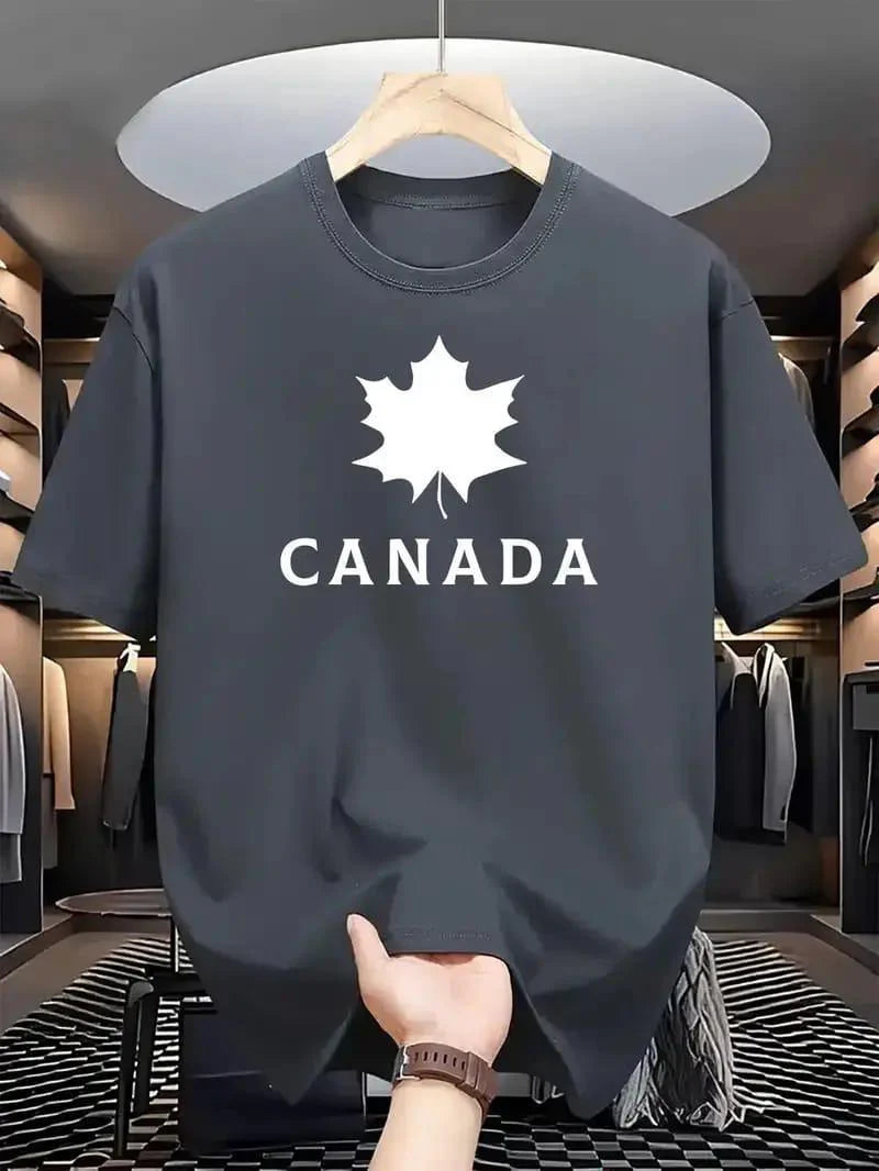 Premium Drop Shoulder T-shirt - Canada - Silver