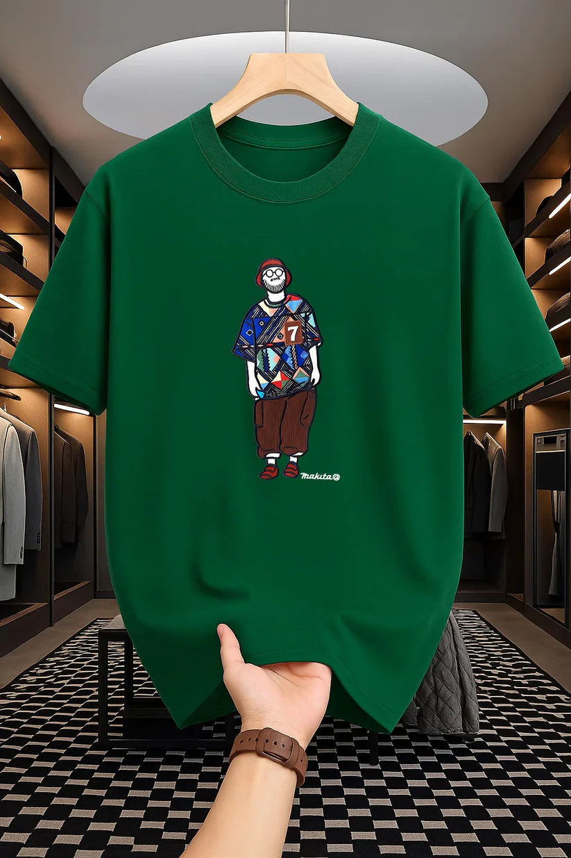 Premium Drop Shoulder T-shirt - Makuta - Green
