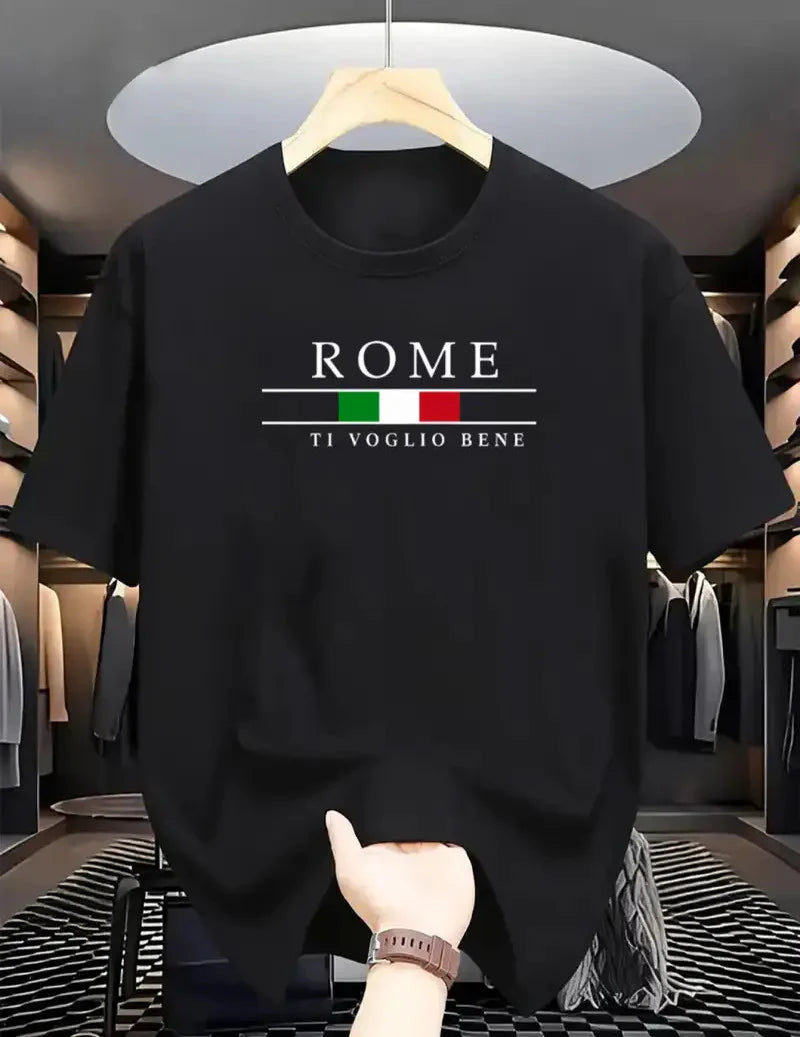 Premium Drop Shoulder T-shirt - Rome - Black