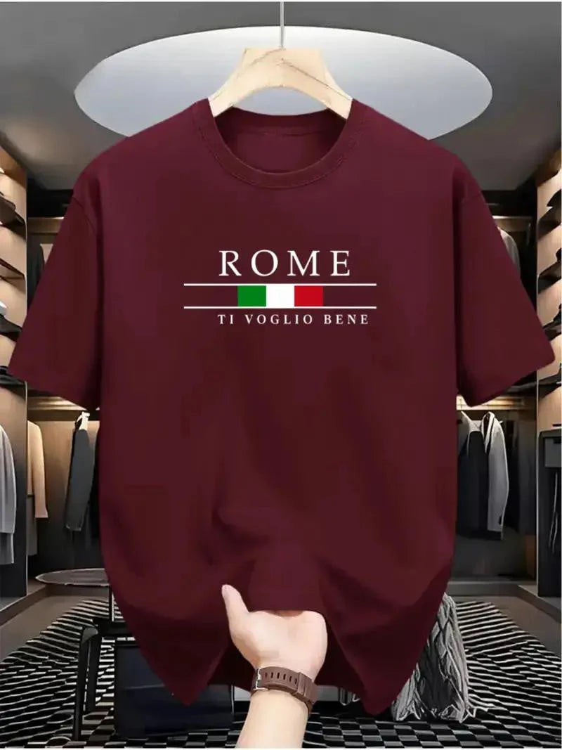 Premium Drop Shoulder T-shirt - Rome - Maroon